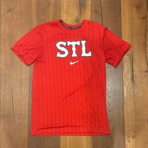 Nike Red STL Cardinals Logo Dri-Fit Tee